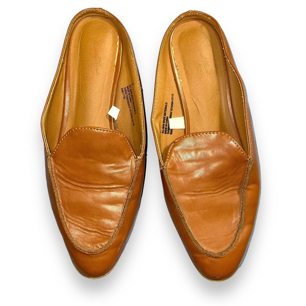 Universal Thread Womens Shoes Loafers Flats Adeline Faux Leather Brown Size 7